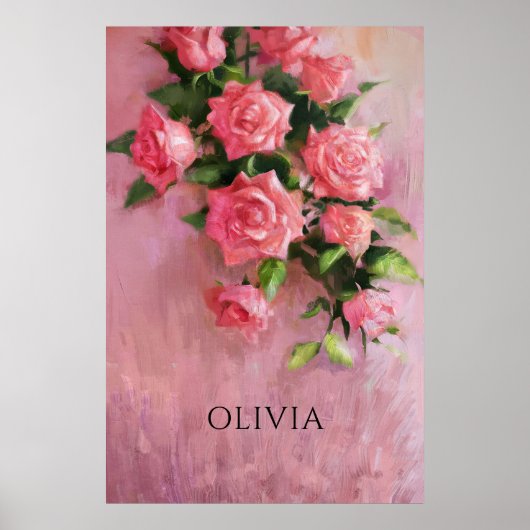 Aangepaste Een droom in tinten roze Poster (Voorkant)