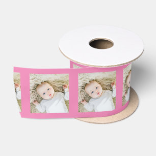Aangepaste één foto-Baby of een willekeurig Satijnen Lint