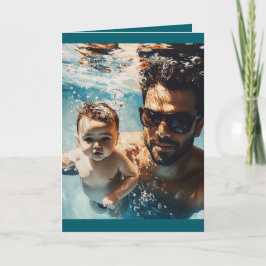 Aangepaste één foto en bericht in gevouwen Kaart