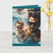 Aangepaste één foto en bericht in gevouwen Kaart 1 (Gele Bloem)