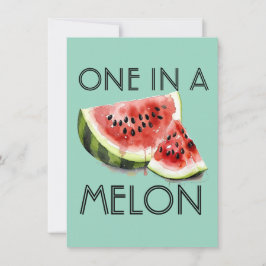 Aangepaste EEN IN EEN MELOEN Zomer Vibes Feest Ver Kaart