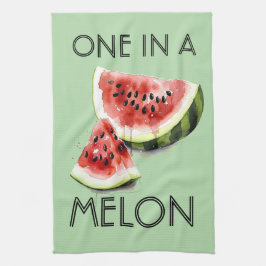 Aangepaste EEN IN EEN MELOEN Zomer Vibes Feestgere Theedoek