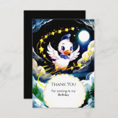 Aangepaste Eend Verjaardag voor Kinderen Bedankkaart (Voorkant / Achterkant)