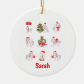 Aangepaste Eenhoorn Kerst Ornament voor Meisjes (Voorkant)