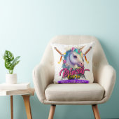 Aangepaste Eenhoorn Prinses Beschermings Agentscha Kussen (Stoel)