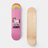 AANGEPASTE EENHOORN REGENBOOG ROZE MEISJES Skatebo Persoonlijk Skateboard (Voorkant)