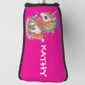 Aangepaste eenhoorn roze golf headcover (Draai 90)