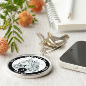 Aangepaste Eenhoorn Sobriety Milestone Gift Sleutelhanger (Zijkant)