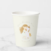 Aangepaste Eenhoorn Verjaardagsfeest, Baby shower Papieren Bekers (Achterkant)