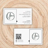 Aangepaste Eenvoudige 2 Logos QR Code Corporation Visitekaartje