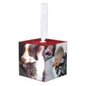 Aangepaste Eenvoudige 4 foto's rood Decoratie (Voorkant hoekig)