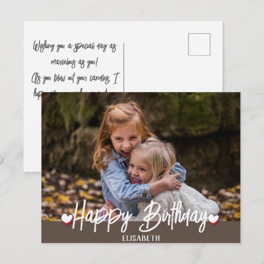 Aangepaste Eenvoudige Aangepaste Aangepaste Fotoda Briefkaart (Voorkant / Achterkant)