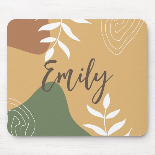 Aangepaste eenvoudige abstracte beige achtergrond muismat (Voorkant)