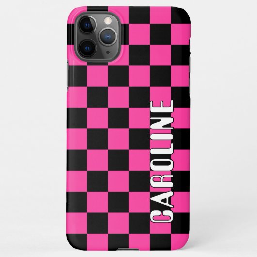 Aangepaste Eenvoudige Abstracte Geometrische Check iPhone Hoesje (Achterkant)