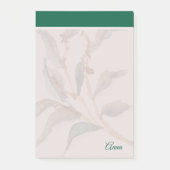 Aangepaste eenvoudige achtergrond natuurlijk groen post-it® notes (Voorkant)