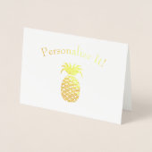 Aangepaste eenvoudige ananas folie kaarten (Voorkant)