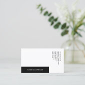 Aangepaste Eenvoudige Basis Minimalistische Unieke Visitekaartje (Staand voorkant)