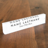 Aangepaste Eenvoudige Basis Moderne Minimalistisch Naambordje (Zijkant)