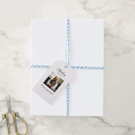 Aangepaste eenvoudige begrafenisviering van het le cadeaulabel (Met Touw)