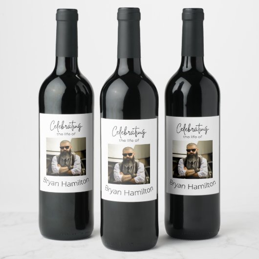 Aangepaste eenvoudige begrafenisviering van het le wijn etiket (Flessen)