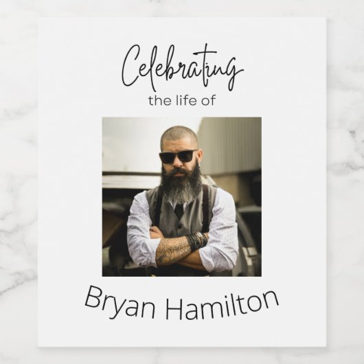 Aangepaste eenvoudige begrafenisviering van het le wijn etiket (Enkel label)