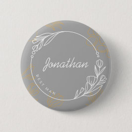 Aangepaste eenvoudige 'best man'-Button Ronde Button 5,7 Cm