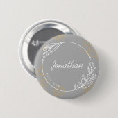 Aangepaste eenvoudige 'best man'-Button Ronde Button 5,7 Cm (Voorkant /achterkant)