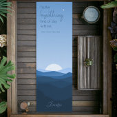 Aangepaste Eenvoudige Blauwe Berg Maan Ademhaling  Yogamat