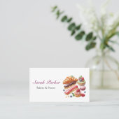 Aangepaste Eenvoudige Cakes Bakkerij gebak waterve Visitekaartje (Staand voorkant)