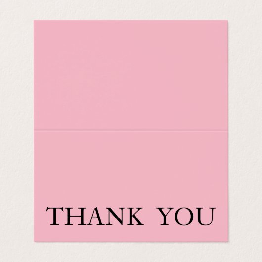 Aangepaste Eenvoudige dank Visitekaartje (Buitenkant ongevouwen)