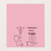 Aangepaste Eenvoudige dank Visitekaartje (Buitenkant ongevouwen)