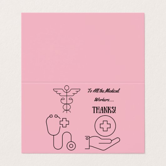 Aangepaste Eenvoudige dank Visitekaartje (Buitenkant ongevouwen)