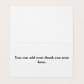 Aangepaste Eenvoudige dank Visitekaartje (Binnenkant ongevouwen)