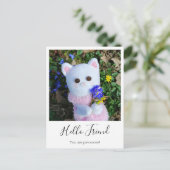 Aangepaste, eenvoudige , directe foto van elegant briefkaart (Staand voorkant)