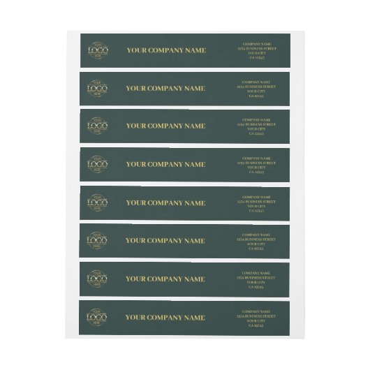 Aangepaste Eenvoudige Donkergroene Business Logo B (Vel)