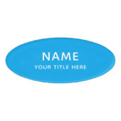 Aangepaste Eenvoudige Eenvoudige Minimale Hemel Bl Naambadge (Voorkant)