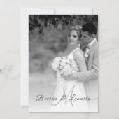 Aangepaste Eenvoudige Elegant-scriptuitnodiging Kaart (Achterkant)