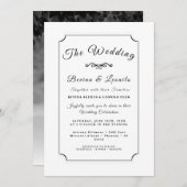 Aangepaste Eenvoudige Elegant-scriptuitnodiging Kaart (Voorkant / Achterkant)