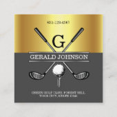 Aangepaste Eenvoudige Elegante Gouden Gradiënt Vis Vierkante Visitekaartje (Achterkant)