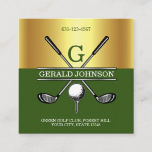 Aangepaste Eenvoudige Elegante Gouden Gradiënt Vis Vierkante Visitekaartje