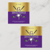 Aangepaste Eenvoudige Elegante Gouden Gradiënt Vis Vierkante Visitekaartje (Voorkant / Achterkant)