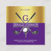 Aangepaste Eenvoudige Elegante Gouden Gradiënt Vis Vierkante Visitekaartje (Achterkant)