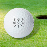 Aangepaste eenvoudige elegante Initialen voor mono Golfballen<br><div class="desc">Geef de initialen een persoonlijk tintje aan om een geweldig golfcadeau en keepasje te creëer. Ontworpen door: Thisnotme©</div>