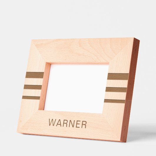 Aangepaste Eenvoudige Elegante Moderne Monogram Na Gegraveerde Lijstjes (Links)