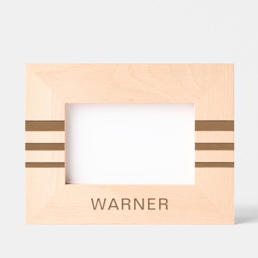 Aangepaste Eenvoudige Elegante Moderne Monogram Na Gegraveerde Lijstjes (Voorkant)