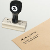 Aangepaste Eenvoudige Elegante Naam Retouradres Ma Rubberstempel