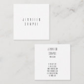 Aangepaste, eenvoudige, elegante rendy Sjabloon Vierkante Visitekaartje (Voorkant / Achterkant)