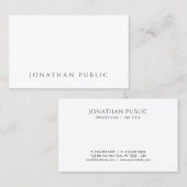 Aangepaste, eenvoudige, elegante rendy Sjabloon Visitekaartje (Voorkant / Achterkant)