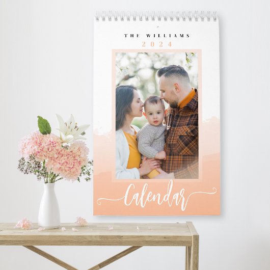 Aangepaste eenvoudige familiefoto 2025 kalender