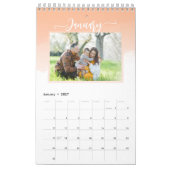 Aangepaste eenvoudige familiefoto 2025 kalender (Jan 2027)